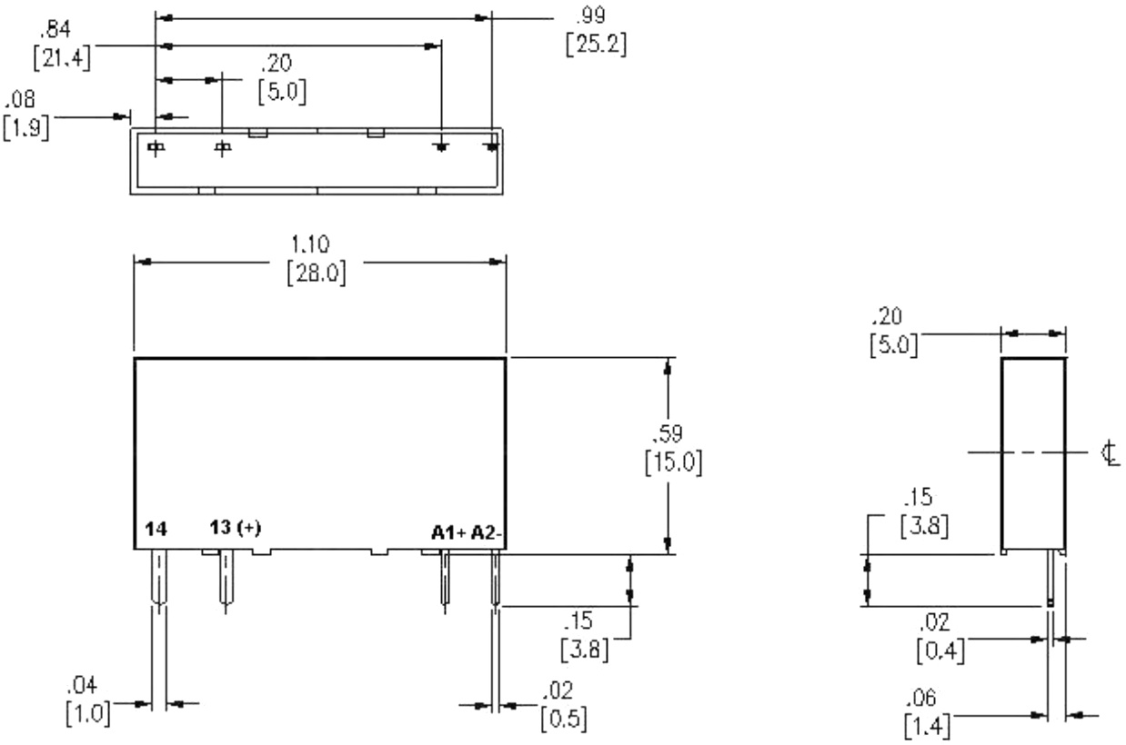 ממסר מצב מוצק למעגל מודפס CRYDON SSR CN240A05